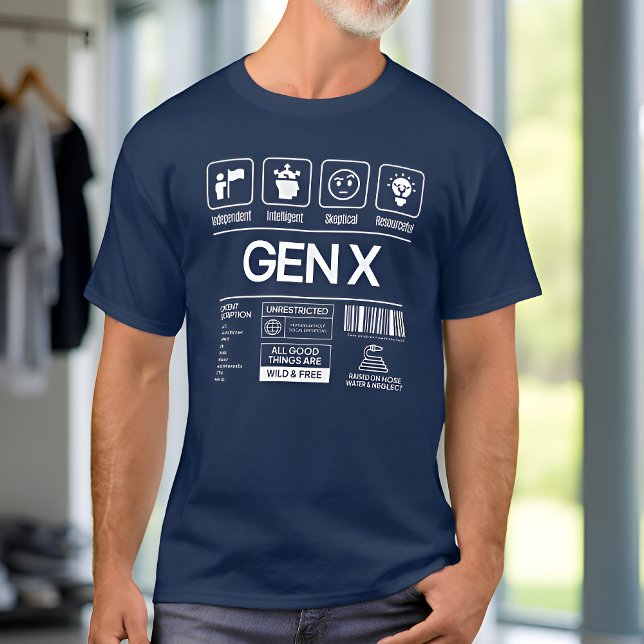 Funny Generation X Characteristics Men's Navy T-Shirt (Creator Uploaded)