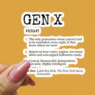 Funny Generation X Definition Black Typography