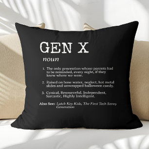 Funny Generation X Definition Cushion
