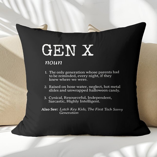 Funny Generation X Definition Cushion (Creator Uploaded)