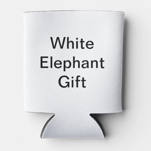Funny Generic White Elephant Gift Can Cooler (Front)