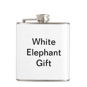 Funny Generic White Elephant Gift Hip Flask