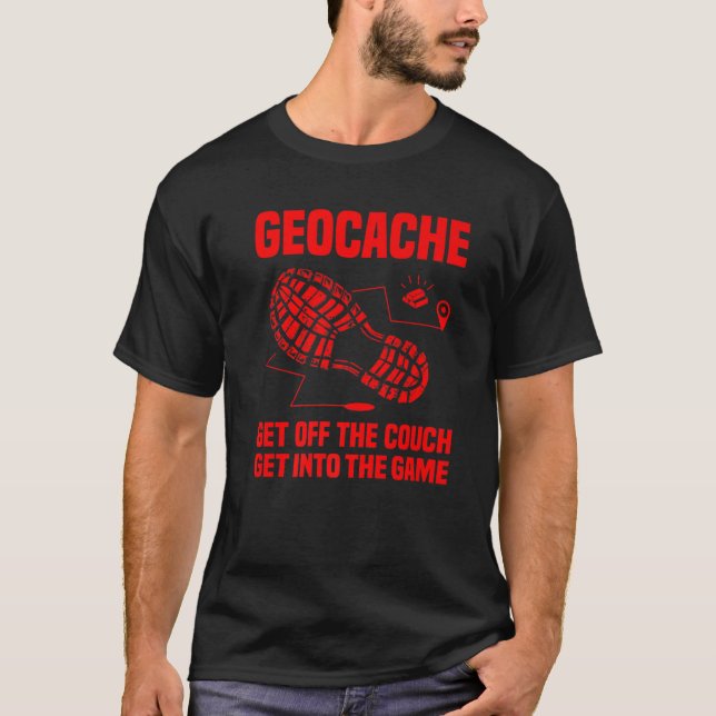 Funny Geocaching Gift For Men Women Kids Cool Geoc T-Shirt (Front)