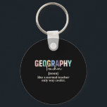 Funny Geography Teacher Definition Retro Back To S Key Ring<br><div class="desc">Funny Geography Teacher Definition Retro Back To School</div>