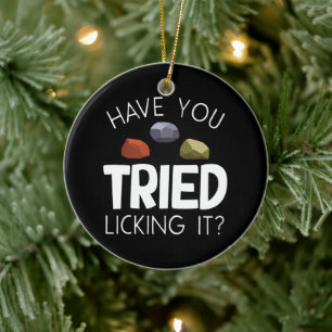 Funny Geologist Lapidary Rock Collector Rockhound Ceramic Ornament