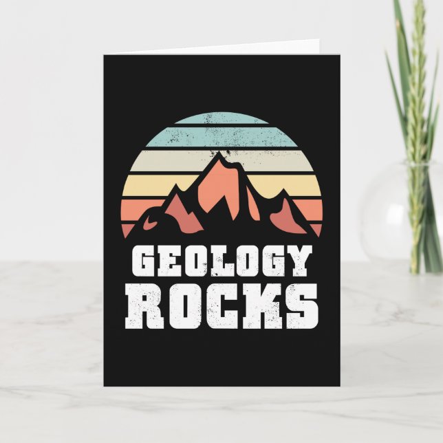 Funny Geology Rocks Gift for Geologist Card (Front)