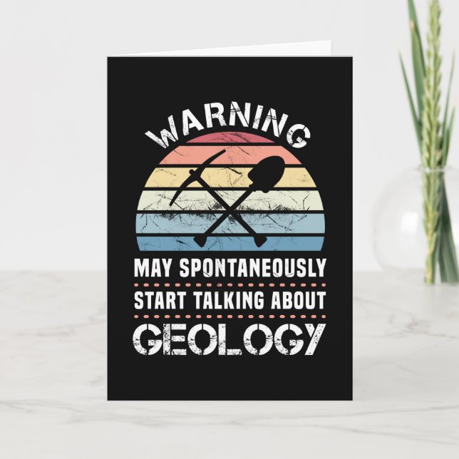 Funny Geology Sunset Gift for Geologist Card (Front)