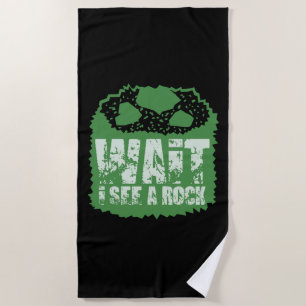Funny Geology - Wait I See A Rock Beach Towel