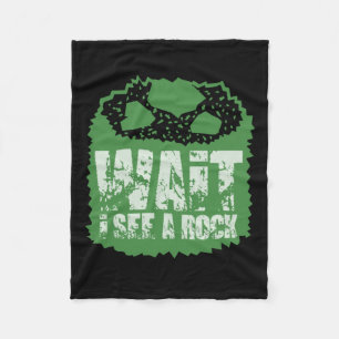 Funny Geology - Wait I See A Rock Fleece Blanket