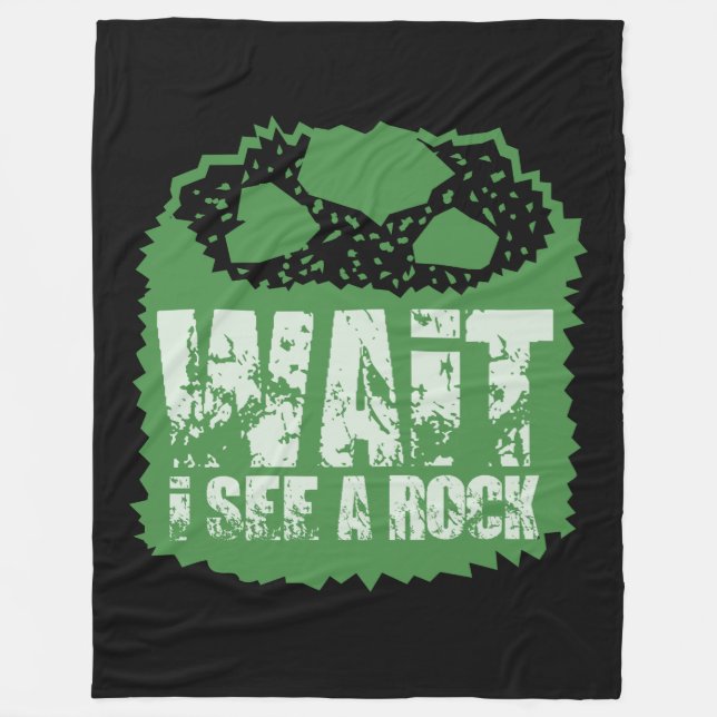 Funny Geology - Wait I See A Rock Fleece Blanket (Front)