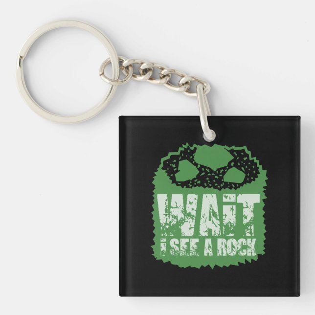 Funny Geology - Wait I See A Rock Key Ring (Front)