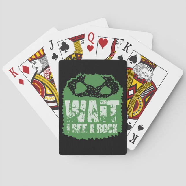 Funny Geology - Wait I See A Rock Playing Cards (Back)