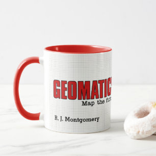 Funny Geomatics Engineers Map the Future with Name Mug