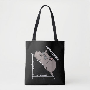 Funny Geometry Hypotenuse Math Mathematics Teacher Tote Bag
