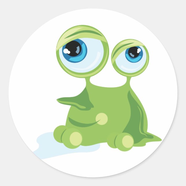 Funny Germ Classic Round Sticker (Front)