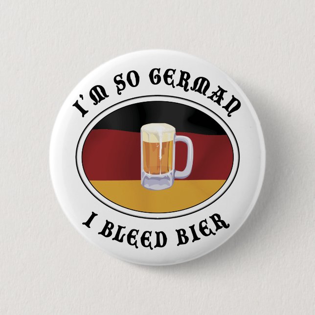 Funny German 6 Cm Round Badge (Front)