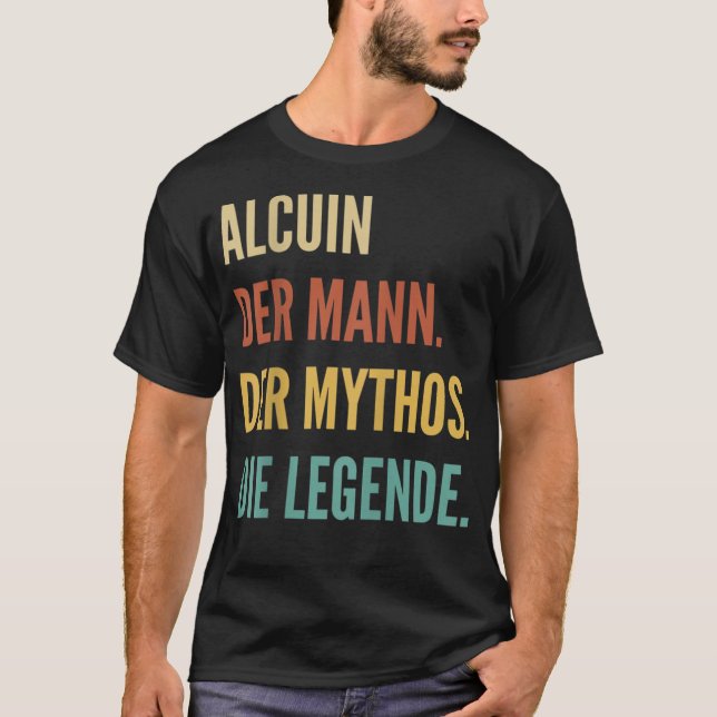 Funny German First Name Design - Alcuin  T-Shirt (Front)
