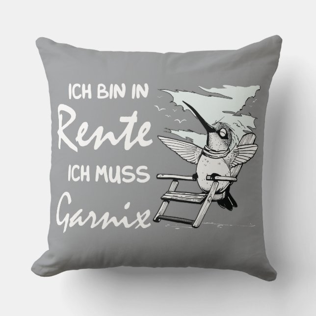 Funny German Retirement Design Cushion (Front)