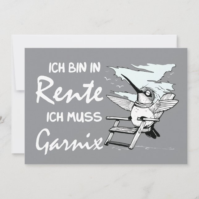 Funny German Retirement Design Holiday Card (Front)