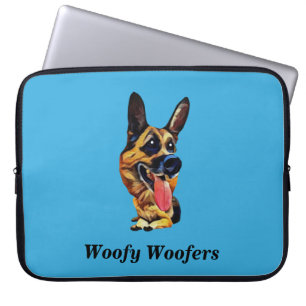 Funny German Shepherd 15" Neoprene Laptop Sleeve