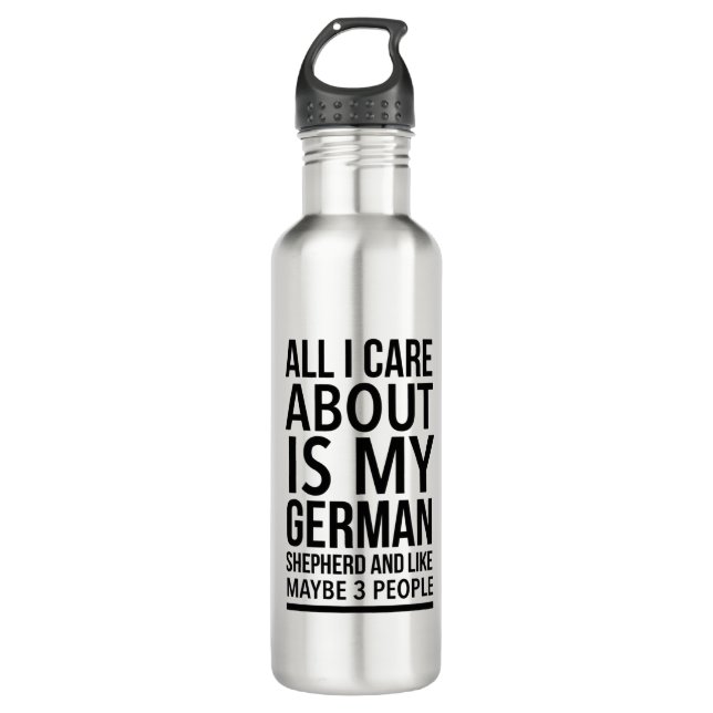 Funny German shepherd 710 Ml Water Bottle (Front)
