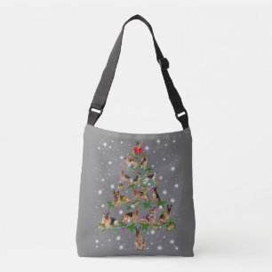 Funny German Shepherd Christmas Tree Decor Ornamen Crossbody Bag