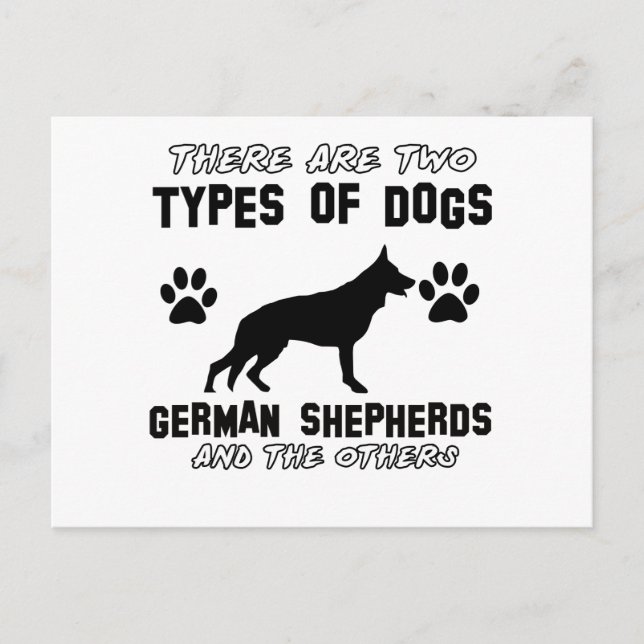 Funny german shepherd designs postcard (Front)