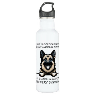 Funny German Shepherd Dog 710 Ml Water Bottle