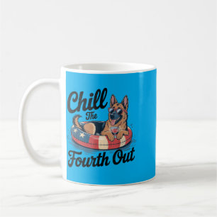 Funny German Shepherd Dog Chill The Fourth Out Coffee Mug