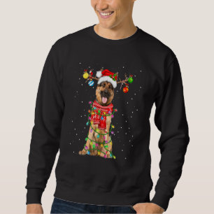 Funny German Shepherd Dog Christmas Lights Xmas Pa Sweatshirt