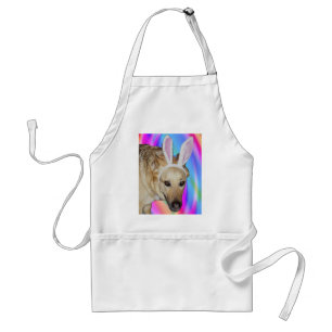 Funny German Shepherd Dog & Easter Bunny Ears Standard Apron