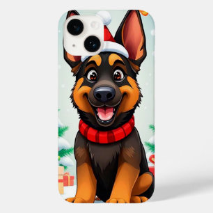 Funny German Shepherd Dog Festive Christmas❄️🎁✨ Case-Mate iPhone 14 Case