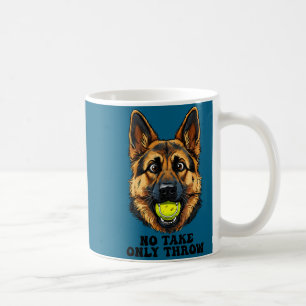 Funny german shepherd dog tennis ball dog mom coffee mug