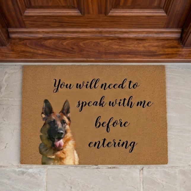 Funny German Shepherd Doormat (Creator Uploaded)