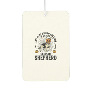 Funny German Shepherd Halloween Costume Dog Design Car Air Freshener