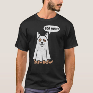 Funny German Shepherd Halloween Ghost Dog T-Shirt