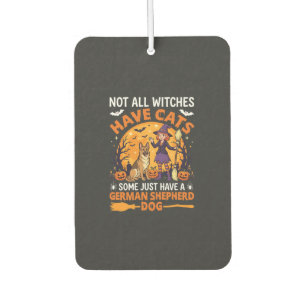 Funny German Shepherd Halloween Witch Dog Car Air Freshener
