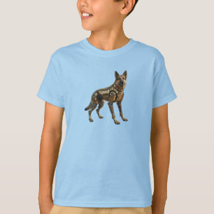 Funny German Shepherd Robot Kid's T-Shirt