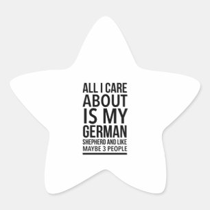 Funny German shepherd Star Sticker