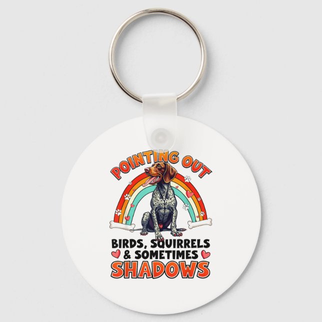 Funny German Shorthaired Inter Design For Dog Love Key Ring (Front)