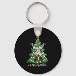 Funny German Shorthaired Inter Dog Christmas Tree Key Ring