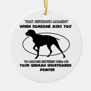 Funny GERMAN SHORTHAIRED POINTER designs Ceramic Tree Decoration