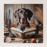 Funny German Shorthaired Pointer Dog Hunting