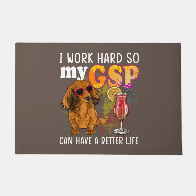 Funny German Shorthaired Pointer Gifts GSP Lover Doormat (Front)