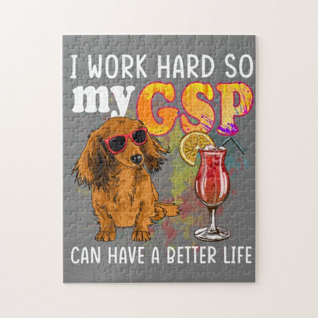 Funny German Shorthaired Pointer Gifts GSP Lover Jigsaw Puzzle (Vertical)