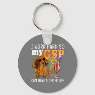 Funny German Shorthaired Pointer Gifts GSP Lover Key Ring