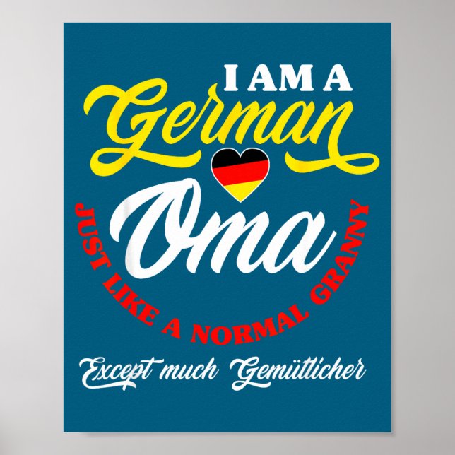 Funny Germany German Oma German Granny Deutsche Om Poster (Front)