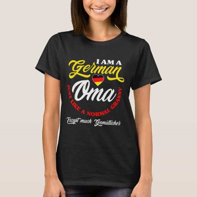 Funny Germany German Oma German Granny Deutsche Om T-Shirt (Front)