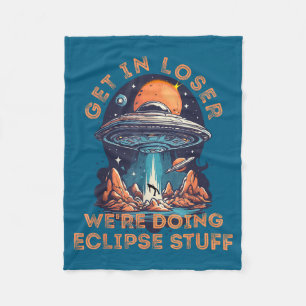 Funny Get Loser Alien Abduction Solar Fleece Blanket