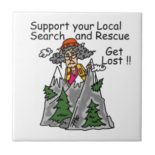 Funny Get Lost Ceramic Tile
